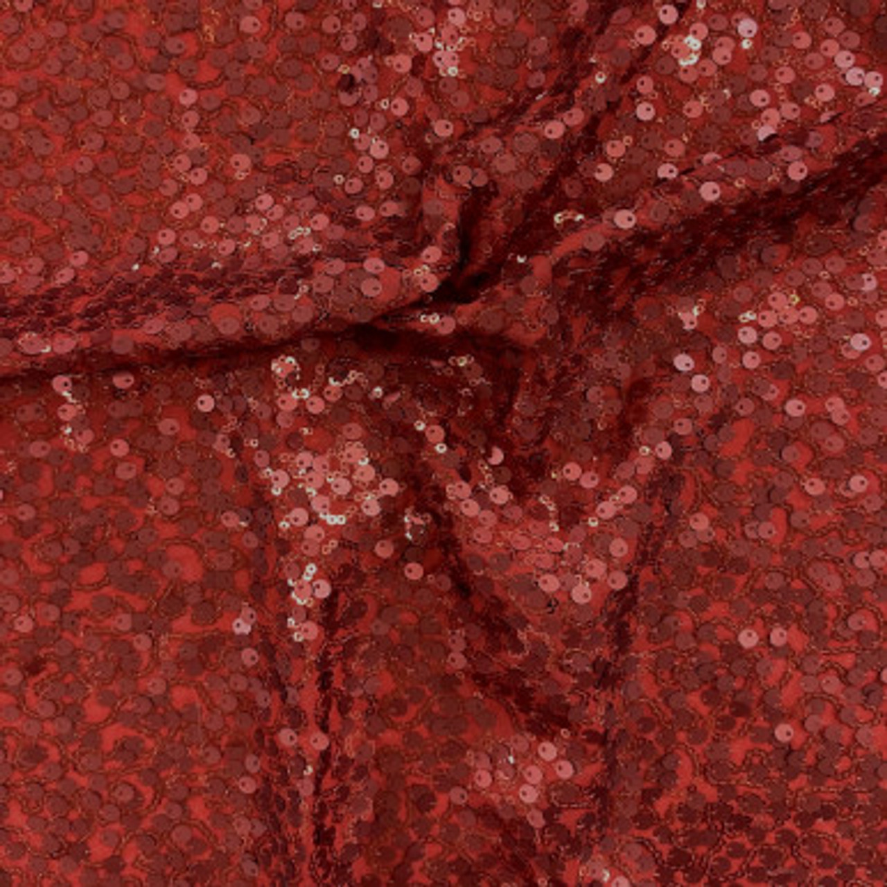 Red Glitz Sequin on Taffeta Drapes/Backdrops