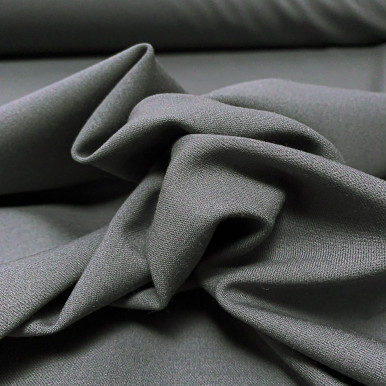 Steel Grey Superfine Wool Gabardine | G Street Fabrics