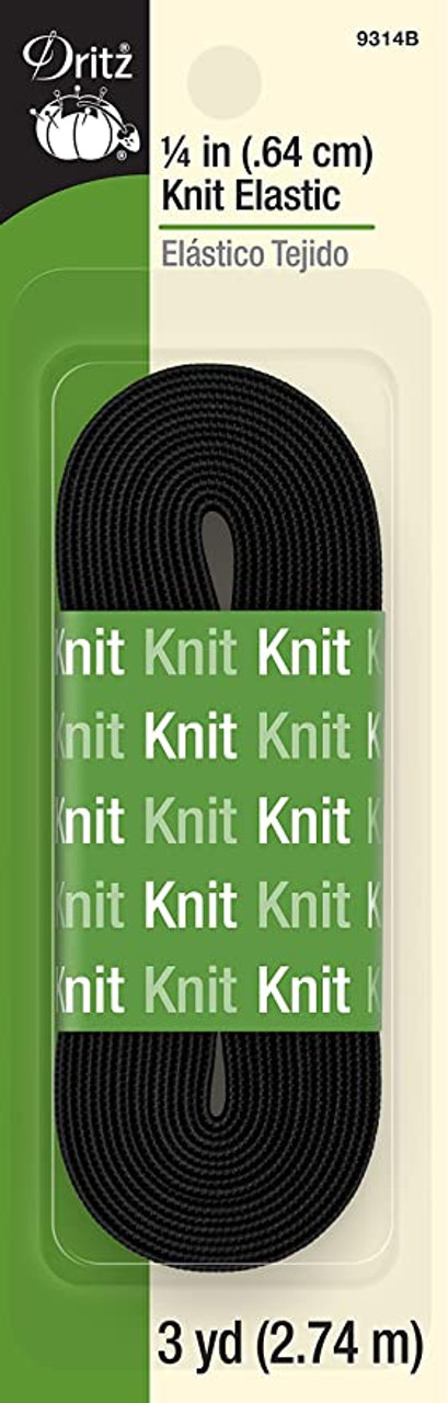 Dritz 3 Knit Elastic, Black, 2 yd