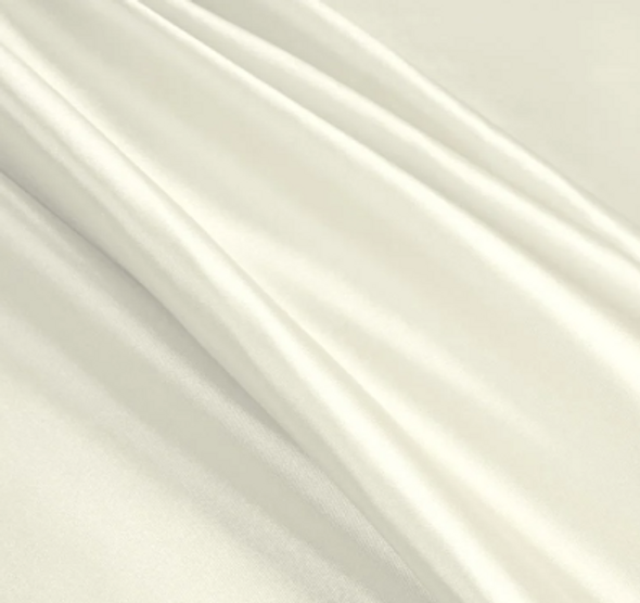 Polyester Stretch Charmeuse - Ivory 209356B