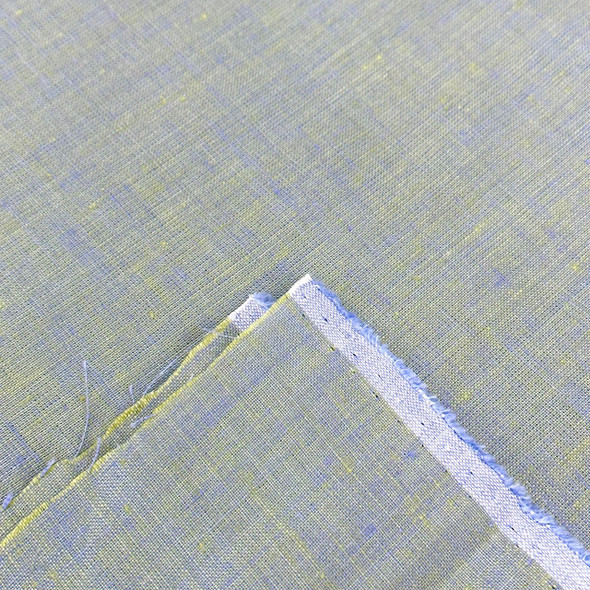 Iridescent Linen Avocado - Sold in 1/2 yards.