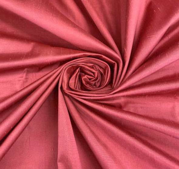 Pure Silk Shantung Taffeta - Terracotta 235469N