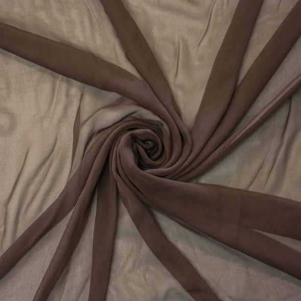Pure Silk Chiffon - Brown 212189A