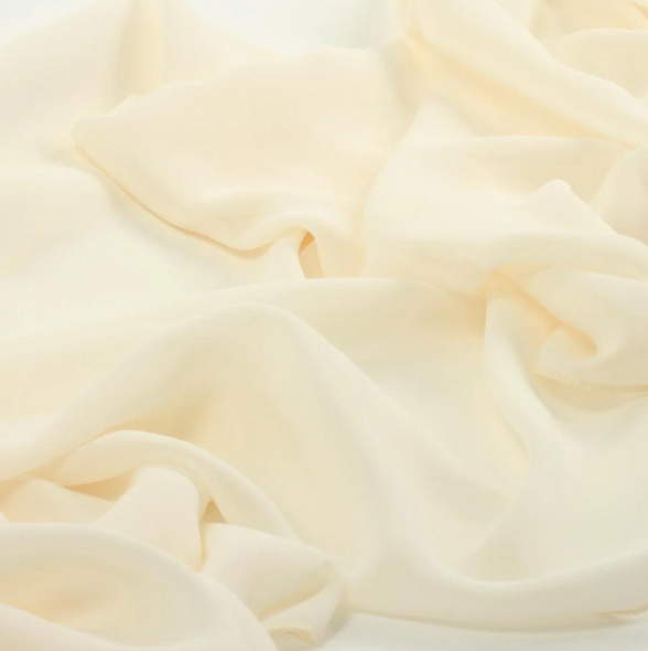 Pure Silk Chiffon - Ivory 212189N