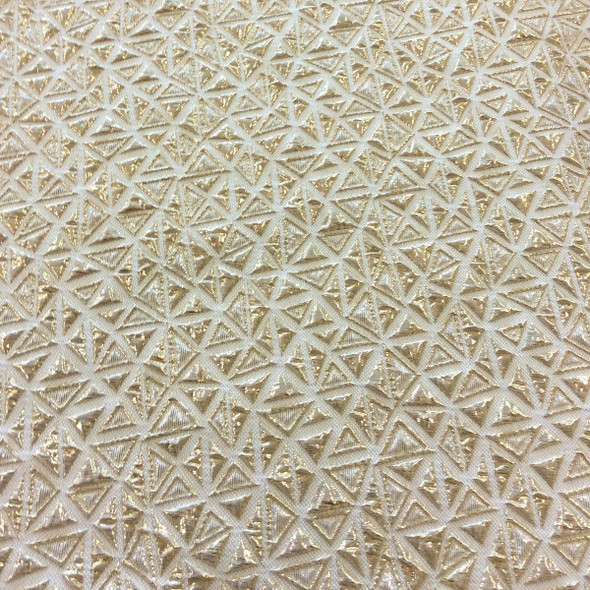 Metallic Brocade - Triangular Pattern in Gold 228669M