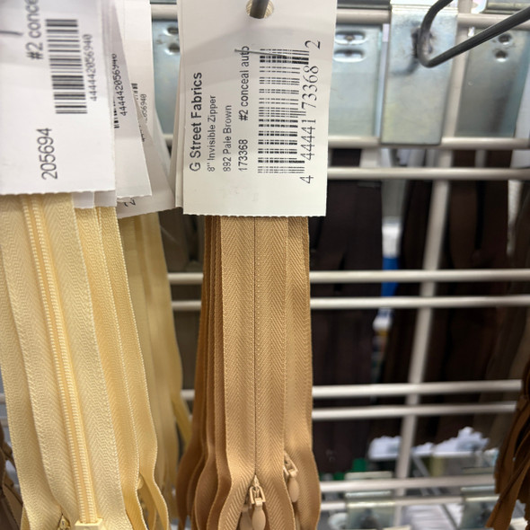 Invisible Zipper 8" - 892 Pale Brown 173368