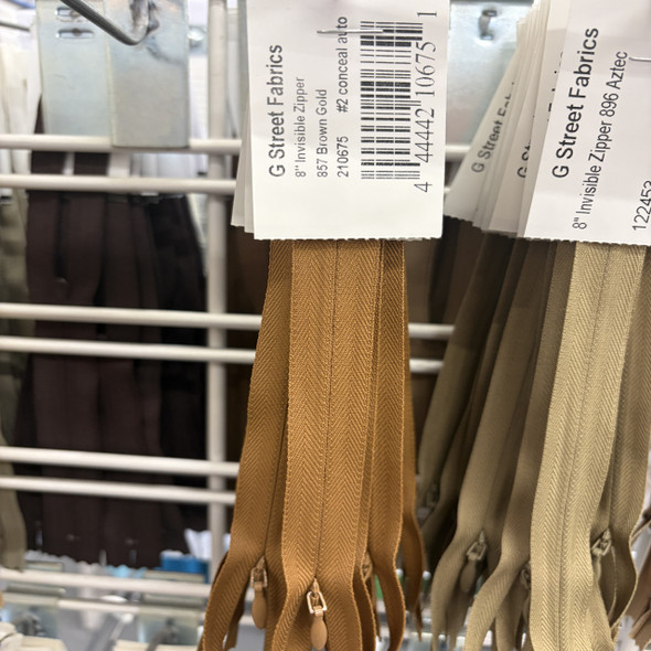 Invisible Zipper 8" - 857 Brown Gold 210675