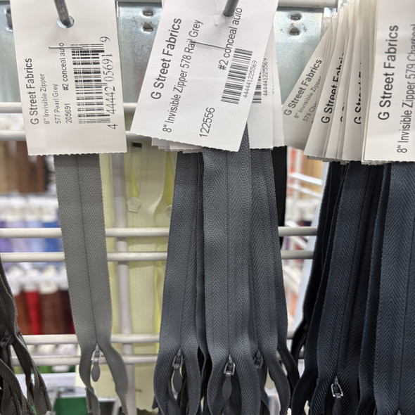 Invisible Zipper 8" - 578 Rail Grey 122556