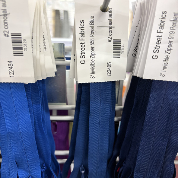 Invisible Zipper 8" - 558 Royal Blue 122485
