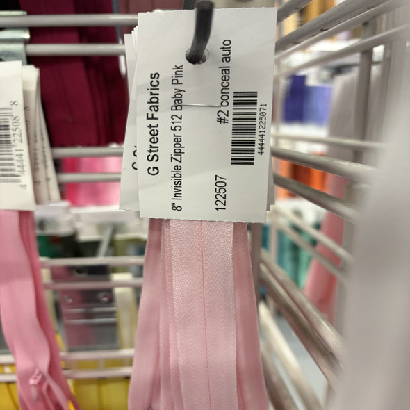 Invisible Zipper 8" - 512 Baby Pink