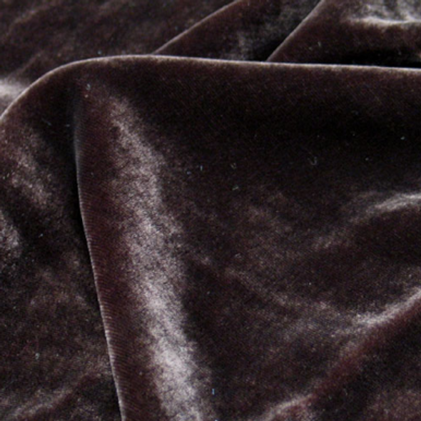 Luxury Silk/Rayon Velvet - Dark Brown 206327L