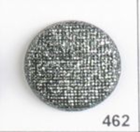 Silver Glitter Round Polyamide 30L Button db-0462