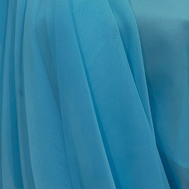 Polyester Chiffon - Baja Turquoise 206002C