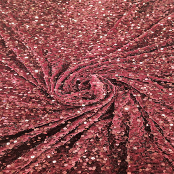 All Over Sequins CLEARANCE - Raspberry with Iridescent 242203BZ