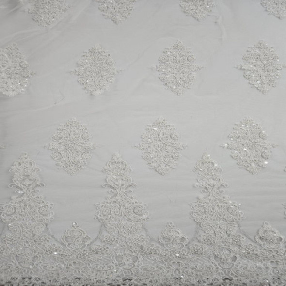 Beaded and Embroidered Tulle Bone