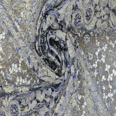 French Leavers Lace - Bleu Royal