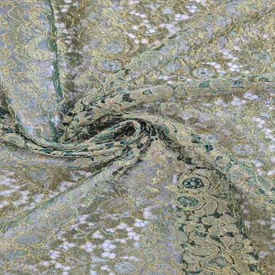 French Leavers Lace - Emeraude