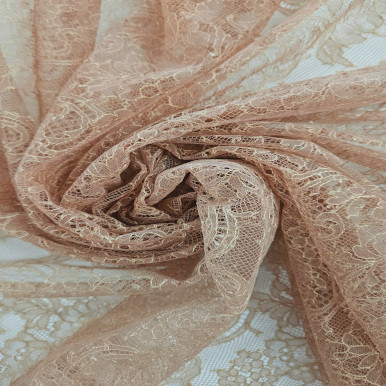 French Leavers Lace - Mink