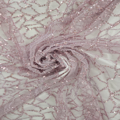 Beaded Embroidered - Mauve