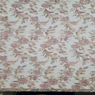 Embellished Tulle - Rosa