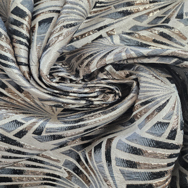 Metallic Brocade - Black