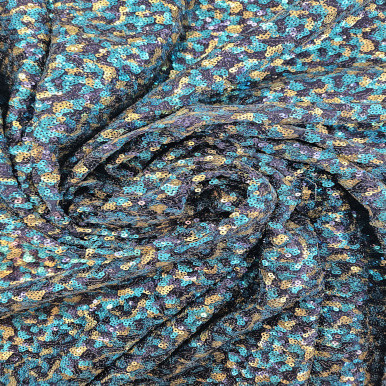All Over Sequins CLEARANCE - Blues and Gold 242203CP