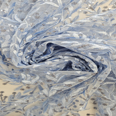 Embroidered Tulle - Cielo 227613AB