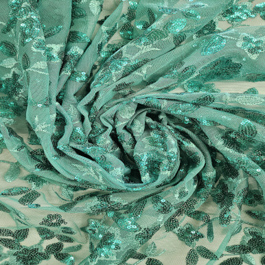 Embroidered Tulle - Esmeralda