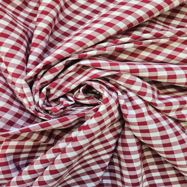 Pima Cotton Gingham Red 241504C