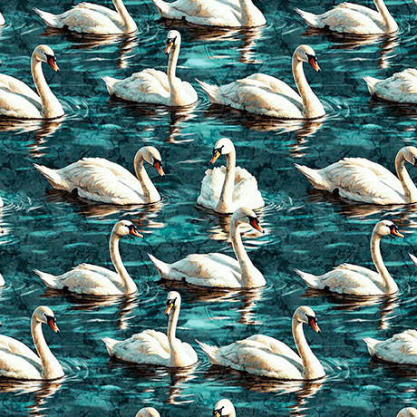 Swan Song Swans DK Turquoise 223707NZ