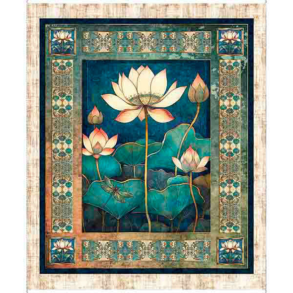 SERENITY Lotus Flower Panel Multi 223707PB