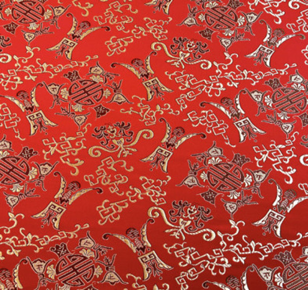 Silk Face Brocade -  Chinoiserie Red 243802C