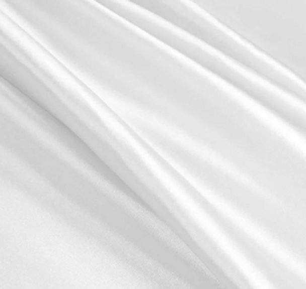 Polyester Stretch Charmeuse - White 209356A