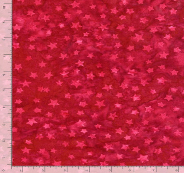 Tonga Java Batiks - Rounded Stars Red 182152EL