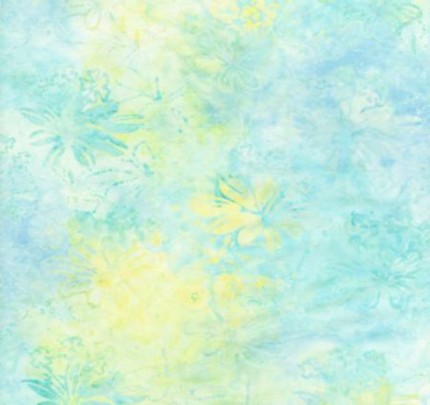 Tonga Java Batiks - Splattered Tropical Flowers Surf 182152DW