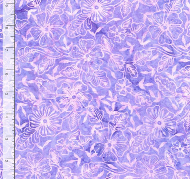 Tonga Java Batiks - Medium Tropical Flowers Lilac 182152G