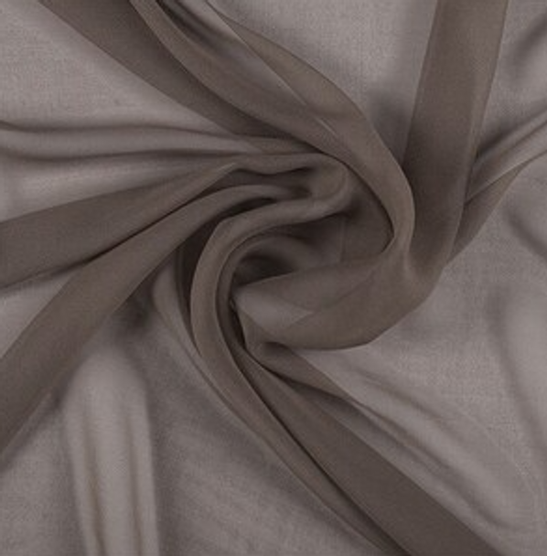 Pure Silk Chiffon - Etchings Charcoal 212189G