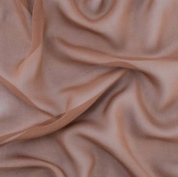 Pure Silk Chiffon - Pecan Brown 212189T