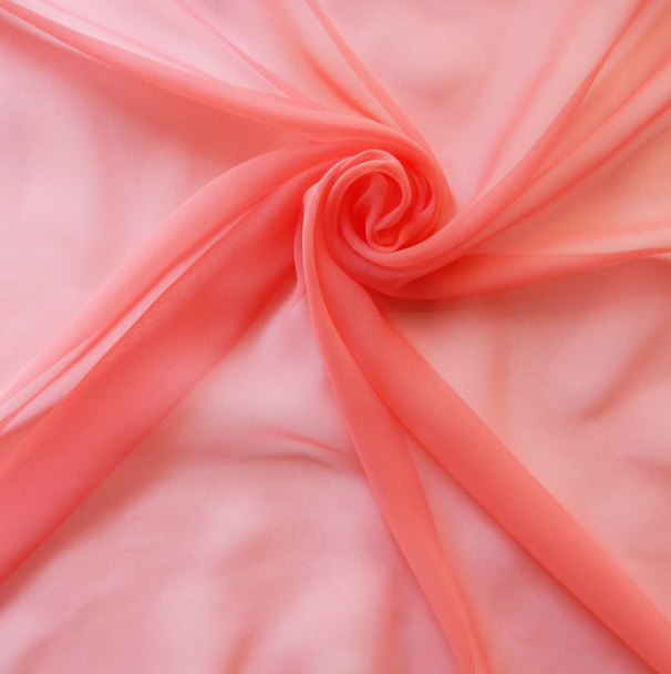 Pure Silk Chiffon - Summer Sun Pink 212189Z