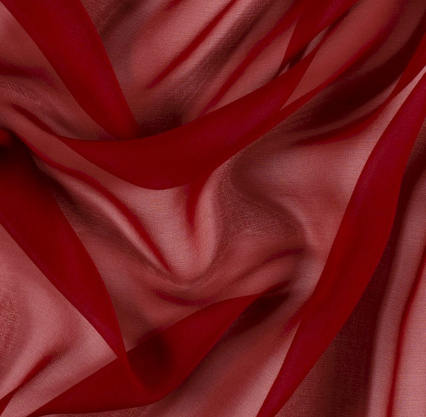 Pure Silk Chiffon - Heritage Red 212189BN