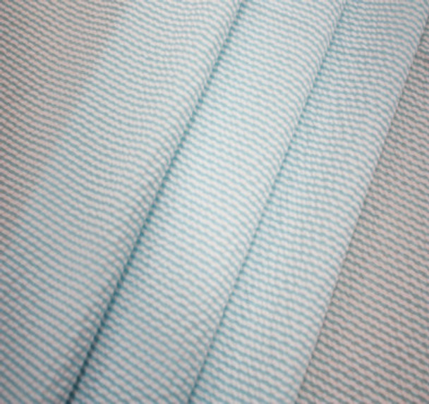 Polyester Cotton Seersucker - Aqua 252432A