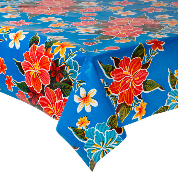 Oilcloth - Hibiscus Blue 208995B