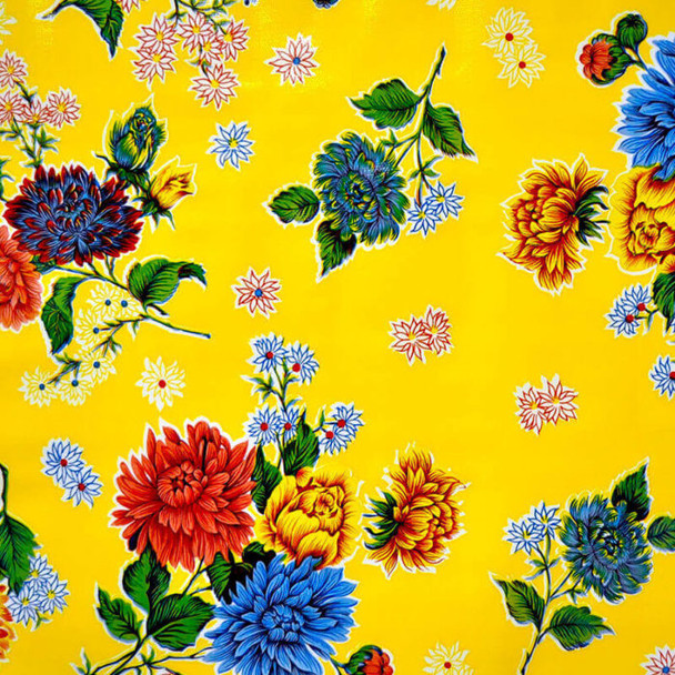 Oilcloth - Chrysanthemum Yellow 208995L