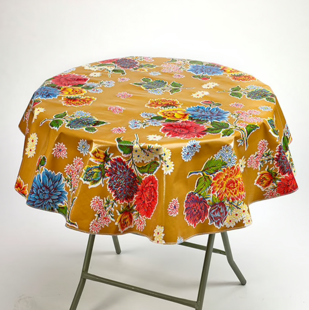 Oilcloth - Chrysanthemum Tan 208995P