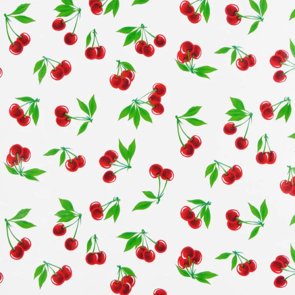 Oilcloth - Cherry White 208995V