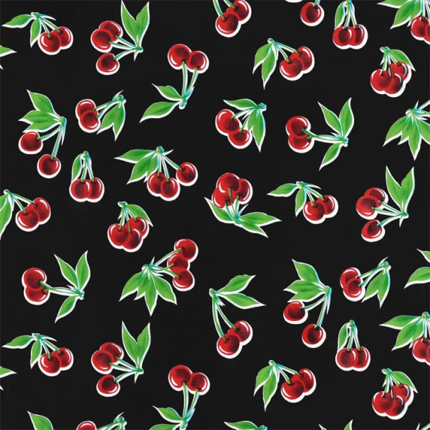 Oilcloth - Cherry Black 208995W