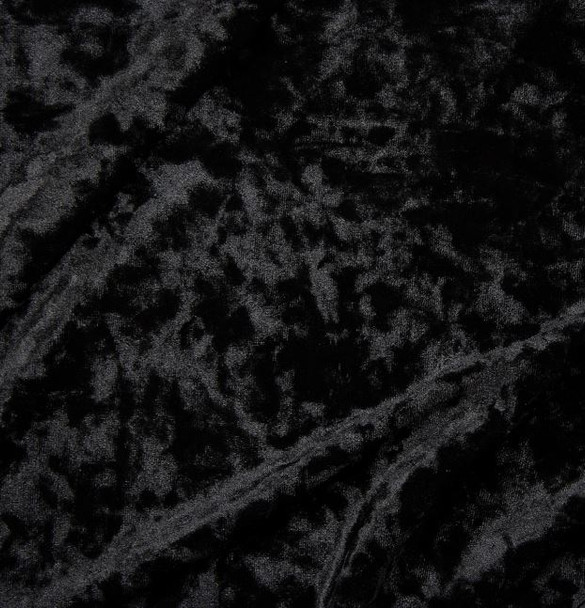 Crushed Stretch Velvet - Black 243363P
