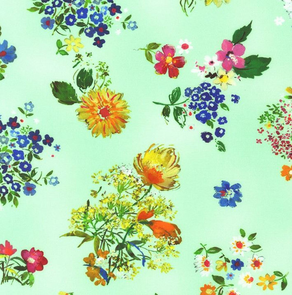 Joyful Meadow Floral in Mint 209925V