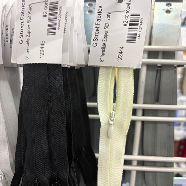 Invisible Zipper 8" - 502 Ivory 122444