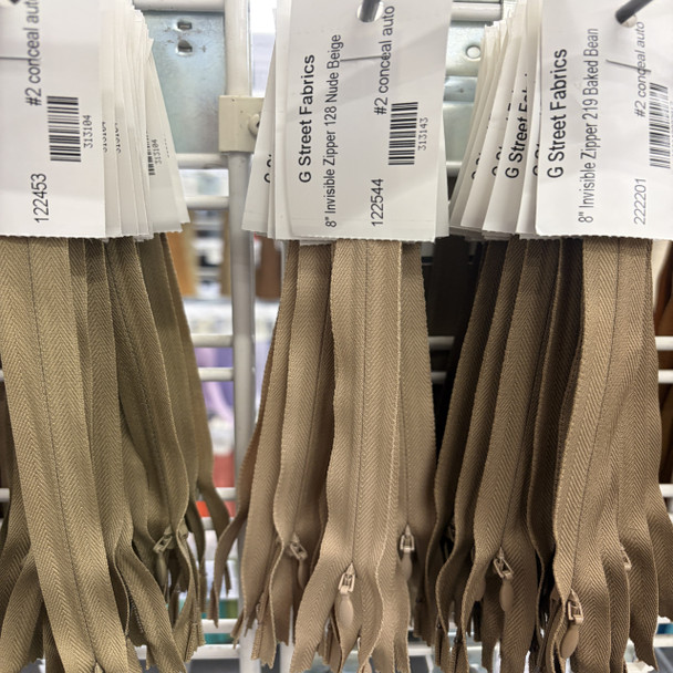 Invisible Zipper 8" - 128 Nude Beige 122544